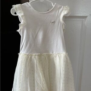 Lili Gaufrette White and Cream Formal Dress